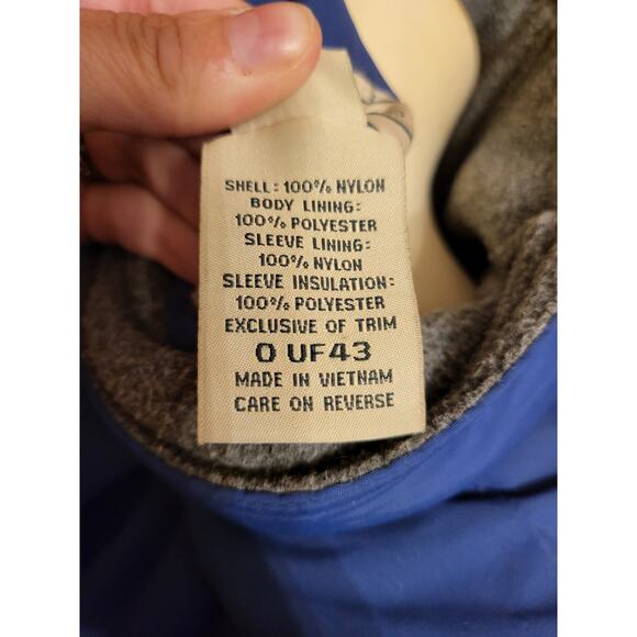 L.L.Bean Men’s Regular Navy Blue Fleece Lined Nylon Jacket Size Large - Picture 12 of 14